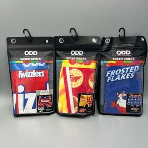 3 Pack! ODD Boxer Briefs, Eggo, Twizzlers, Kellog's Frosted Flakes, Sz XL 36-38